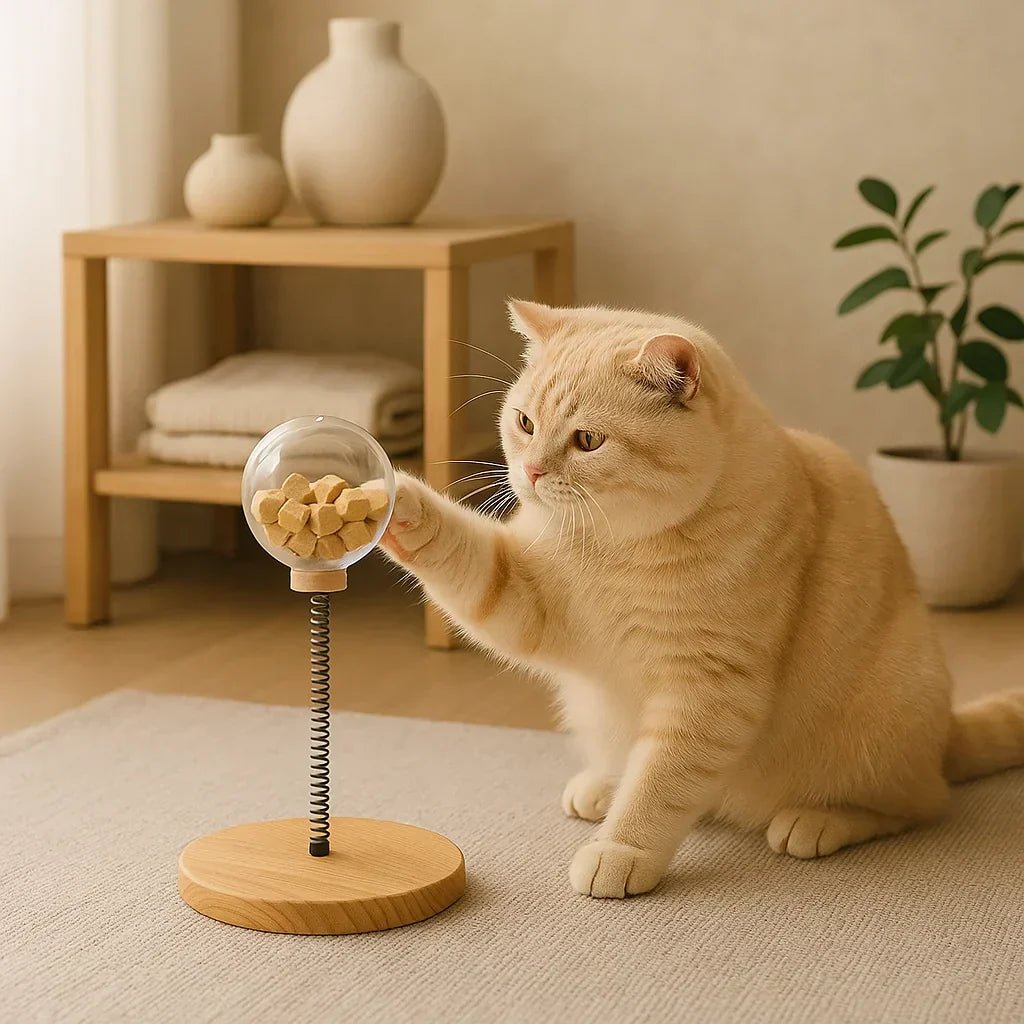 Interactive Cat Treat Dispenser Toy | Durable Snack Ball for Healthy & Happy Cats